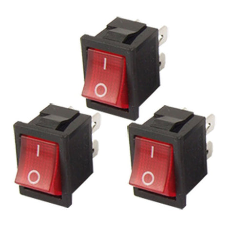 Switch On/Off 6A Rojo