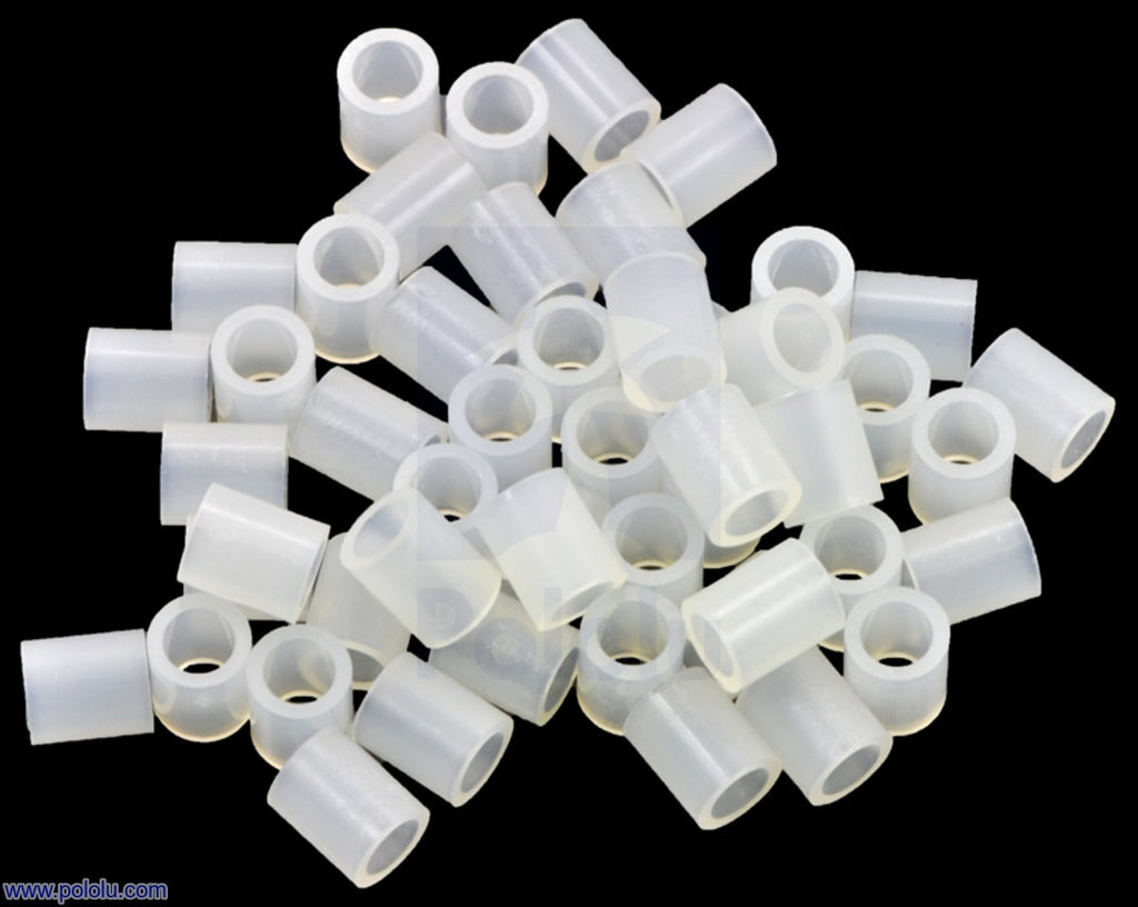 Espaciador Nylon 4mmL 5mmDE 3.3mmDI Pololu